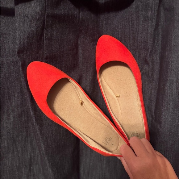 Alyx Teal and Red Floral Dress with Dark denim bottom and matching shoes - Picture 5 of 7